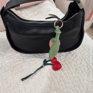 Black Leather Shoulder Bag